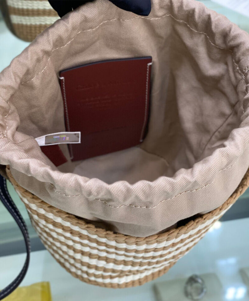 Chloe Small Woody Basket Khaki